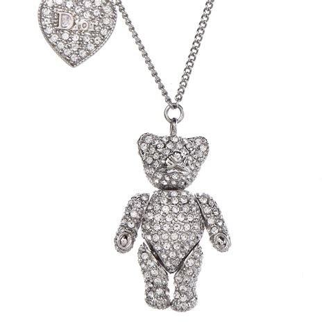 dior teddy bear necklace